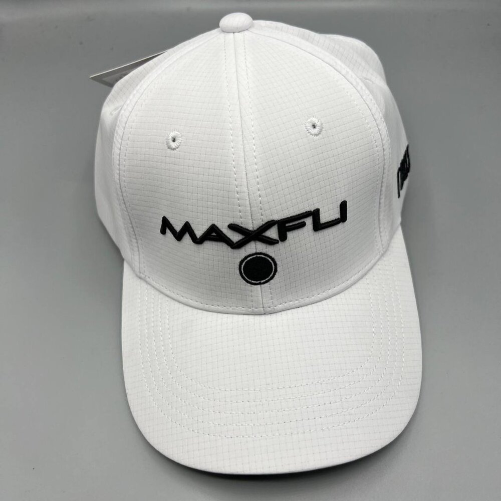 Maxfli Tour Golf Hat Men White 3D‎ Logo Snap Back Cap New